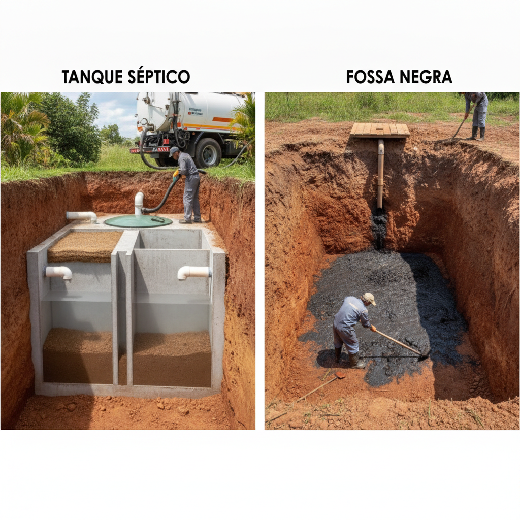 Diferença Entre Tanque Séptico e Fossa Negra em Goiânia